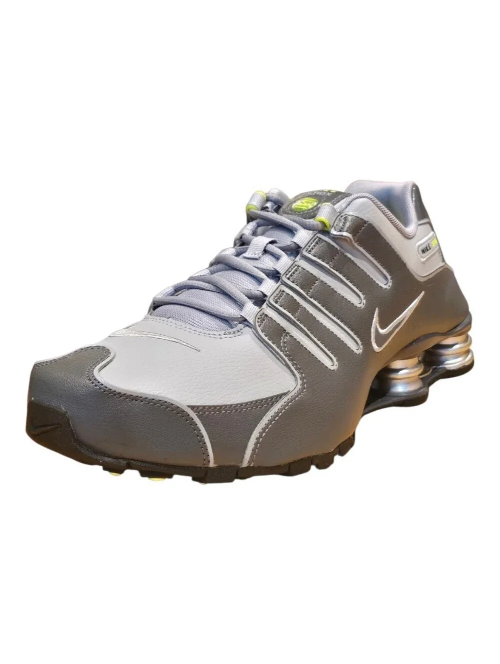 Nike Shox NX Dark Grey Wolf Grey Volt Sneakers 378341-009 Men's Size 10.5 NEW